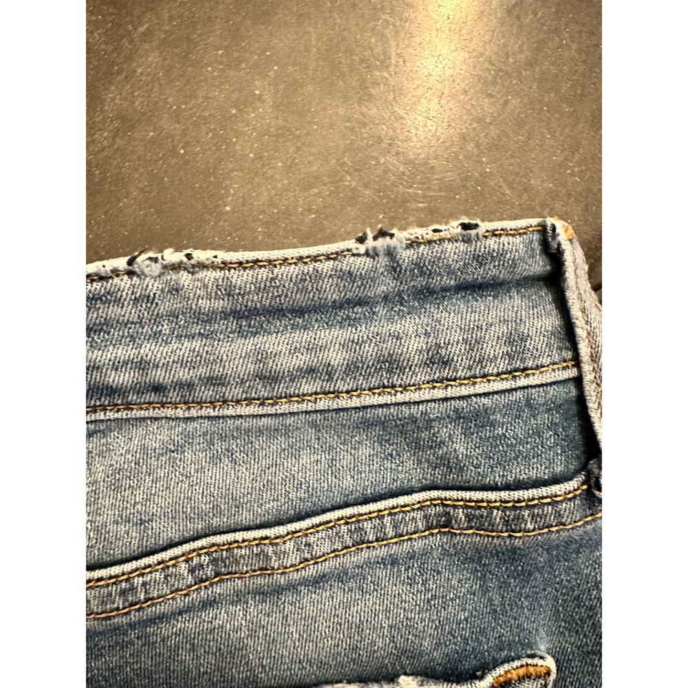 Flying Monkey High Rise Distressed Skinny Jeans Blue Raw Hem Y3043 Size 29 - Picture 11 of 13